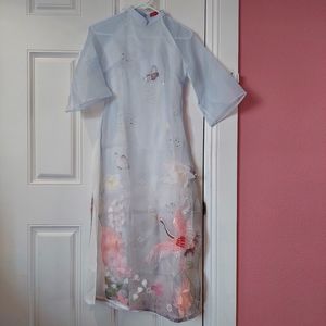 'Flamingos' - Handmade Vietnamese Ao Dai